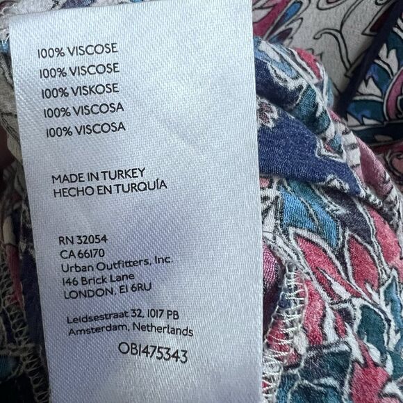 by Anthropologie Sz S Spliced Tunic Dress Swing Flowy Folk Bold Boho Hi Lo - Picture 7 of 7